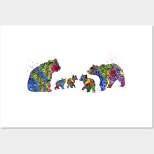 Bear family Posters and Art